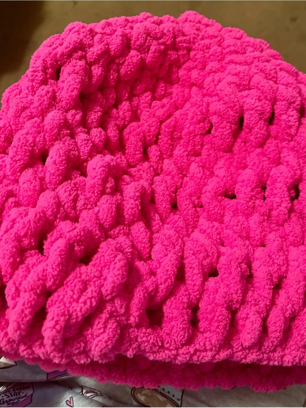 Handcrafted Plush Pink Super Bulky Statement Winter Beanie